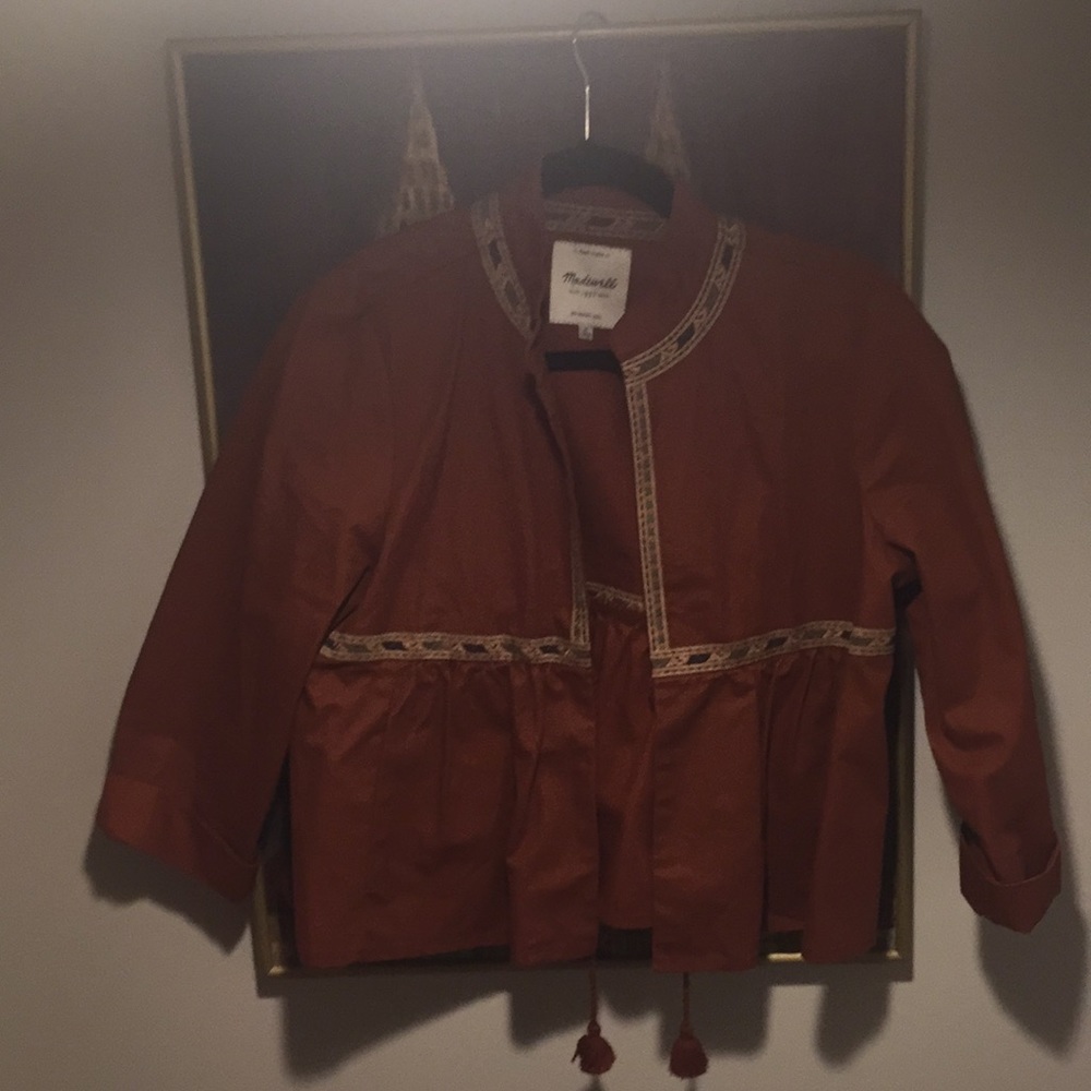 MADEWELL Rust Colored Babydoll Jacket